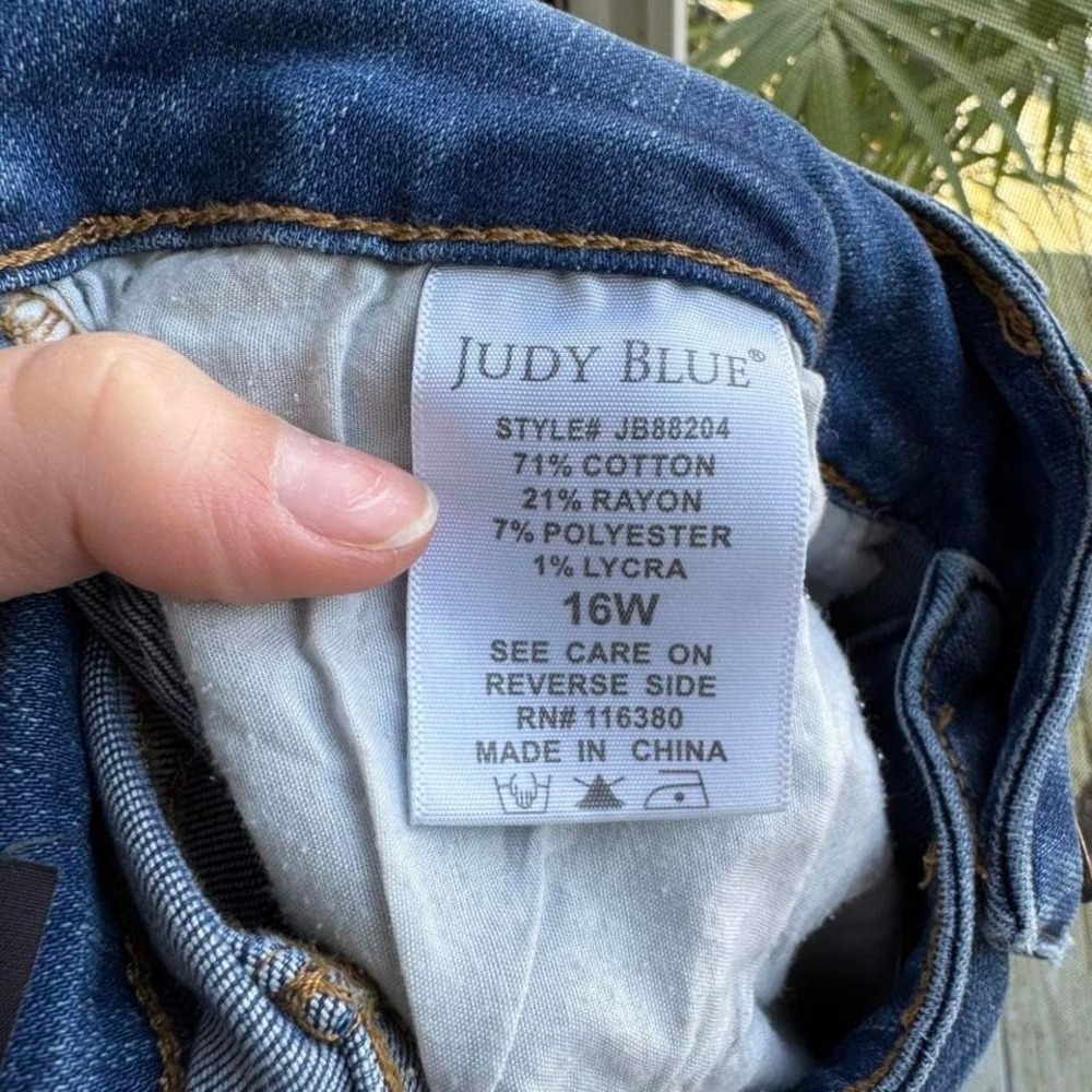 Judy Blue Super Flare Jeans Women's Plus Size 16W Denim Blue Boho Hippie Girly - Picture 8 of 8